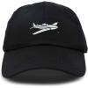 imageAviator Airplane Ball Cap Embroidered HatBlack