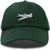imageAviator Airplane Ball Cap Embroidered HatDark Green