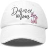 imageDALIX Dance Mom Hat Support Daughter Embroidered Cotton CapWhite