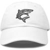 imageDALIX Shark Hat Embroidered Baseball Cap Great WhiteWhite