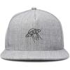 imageDALIX UFO Snapback Flat Bill Baseball Hat Embroidered Cap MensLight Gray