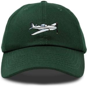 imageAviator Airplane Ball Cap Embroidered HatDark Green