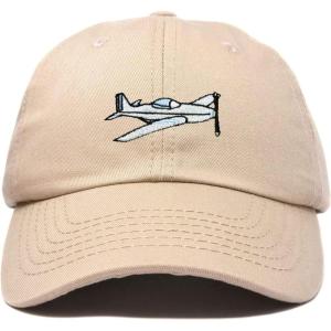 imageAviator Airplane Ball Cap Embroidered HatKhaki