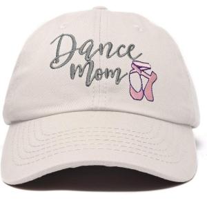 imageDALIX Dance Mom Hat Support Daughter Embroidered Cotton CapBeige