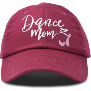 imageDALIX Dance Mom Hat Support Daughter Embroidered Cotton CapMaroon
