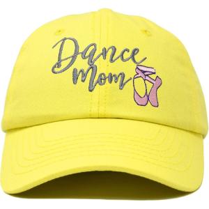 imageDALIX Dance Mom Hat Support Daughter Embroidered Cotton CapMinion Yellow