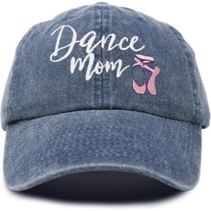 imageDALIX Dance Mom Hat Support Daughter Embroidered Cotton CapWashed Navy Blue