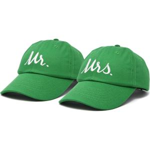 imageDALIX Mr and Mrs Baseball Cap Bride Groom Matching Hats Couples SetKelly Green