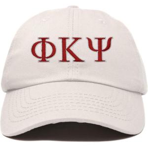 imageDALIX Phi Kappa Psi Greek Letters Ball Cap Embroidered HatBeige