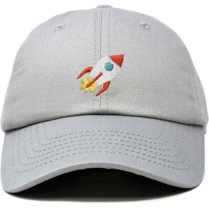 imageDALIX Rocket Hat Space Dad Caps Embroidered Custom Cap Cotton Hats NASAGray