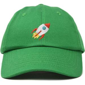 imageDALIX Rocket Hat Space Dad Caps Embroidered Custom Cap Cotton Hats NASAKelly Green
