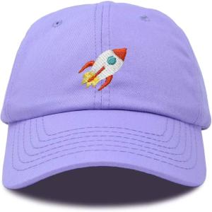 imageDALIX Rocket Hat Space Dad Caps Embroidered Custom Cap Cotton Hats NASALavender