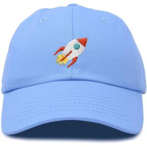 imageDALIX Rocket Hat Space Dad Caps Embroidered Custom Cap Cotton Hats NASALight Blue