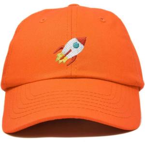 imageDALIX Rocket Hat Space Dad Caps Embroidered Custom Cap Cotton Hats NASAOrange