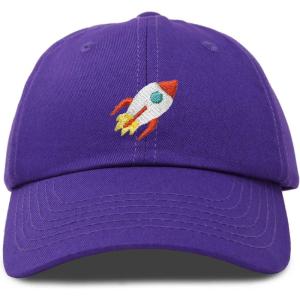 imageDALIX Rocket Hat Space Dad Caps Embroidered Custom Cap Cotton Hats NASAPurple