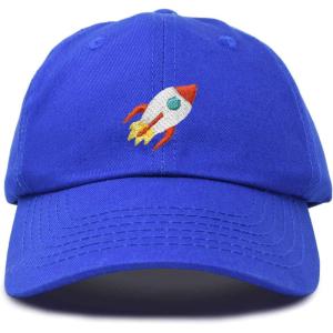 imageDALIX Rocket Hat Space Dad Caps Embroidered Custom Cap Cotton Hats NASARoyal Blue