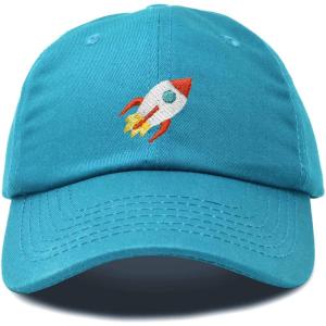 imageDALIX Rocket Hat Space Dad Caps Embroidered Custom Cap Cotton Hats NASATeal