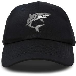 imageDALIX Shark Hat Embroidered Baseball Cap Great WhiteBlack