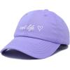 imageDALIX Aunt Life Embroidered Dad Hat Cotton Baseball Cap WomensLavender