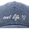 imageDALIX Aunt Life Embroidered Dad Hat Cotton Baseball Cap WomensWashed Navy Blue