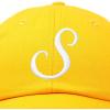 imageDALIX Initial Hat Letter S Womens Baseball Cap Monogram Cursive EmbroiderGold