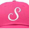 imageDALIX Initial Hat Letter S Womens Baseball Cap Monogram Cursive EmbroiderHot Pink