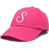 imageDALIX Initial Hat Letter S Womens Baseball Cap Monogram Cursive EmbroiderHot Pink
