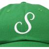 imageDALIX Initial Hat Letter S Womens Baseball Cap Monogram Cursive EmbroiderKelly Green