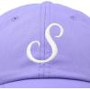 imageDALIX Initial Hat Letter S Womens Baseball Cap Monogram Cursive EmbroiderLavender