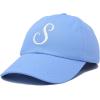 imageDALIX Initial Hat Letter S Womens Baseball Cap Monogram Cursive EmbroiderLight Blue