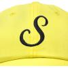 imageDALIX Initial Hat Letter S Womens Baseball Cap Monogram Cursive EmbroiderMinion Yellow