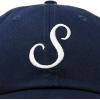 imageDALIX Initial Hat Letter S Womens Baseball Cap Monogram Cursive EmbroiderNavy Blue