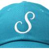 imageDALIX Initial Hat Letter S Womens Baseball Cap Monogram Cursive EmbroiderTeal