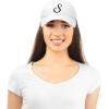 imageDALIX Initial Hat Letter S Womens Baseball Cap Monogram Cursive EmbroiderWhite