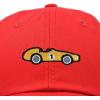 imageDALIX Race Car Embroidered Dad Cap Classic Cotton Baseball Hat MensRed