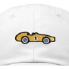 imageDALIX Race Car Embroidered Dad Cap Classic Cotton Baseball Hat MensWhite