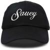 imageDALIX Womens Hats Baseball Caps Dad Hat Embroidered Saucy AdjustableBlack