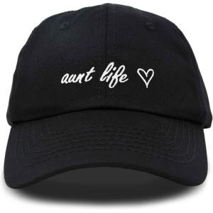 imageDALIX Aunt Life Embroidered Dad Hat Cotton Baseball Cap WomensBlack