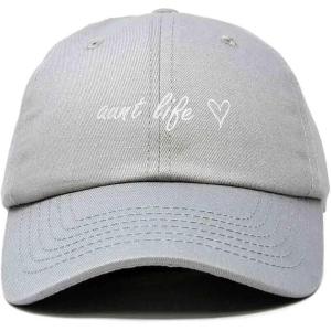 imageDALIX Aunt Life Embroidered Dad Hat Cotton Baseball Cap WomensGray