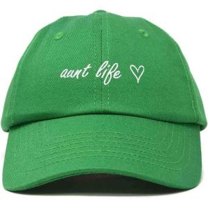 imageDALIX Aunt Life Embroidered Dad Hat Cotton Baseball Cap WomensKelly Green