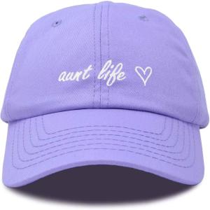 imageDALIX Aunt Life Embroidered Dad Hat Cotton Baseball Cap WomensLavender