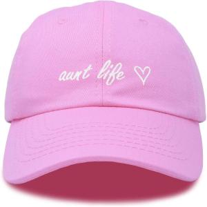 imageDALIX Aunt Life Embroidered Dad Hat Cotton Baseball Cap WomensLight Pink