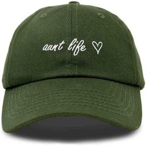 imageDALIX Aunt Life Embroidered Dad Hat Cotton Baseball Cap WomensOlive