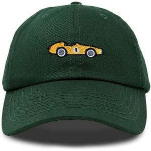 imageDALIX Race Car Embroidered Dad Cap Classic Cotton Baseball Hat MensDark Green