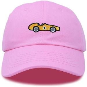 imageDALIX Race Car Embroidered Dad Cap Classic Cotton Baseball Hat MensLight Pink