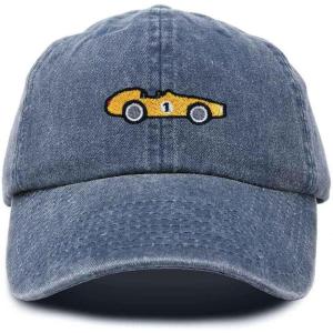 imageDALIX Race Car Embroidered Dad Cap Classic Cotton Baseball Hat MensWashed Navy Blue