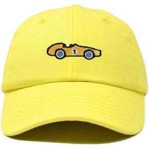 imageDALIX Race Car Embroidered Dad Cap Classic Cotton Baseball Hat MensYellow