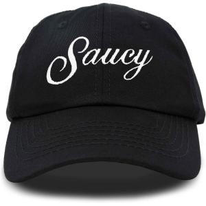 imageDALIX Womens Hats Baseball Caps Dad Hat Embroidered Saucy AdjustableBlack