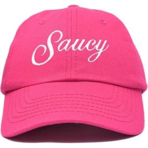 imageDALIX Womens Hats Baseball Caps Dad Hat Embroidered Saucy AdjustableHot Pink