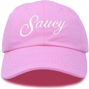 imageDALIX Womens Hats Baseball Caps Dad Hat Embroidered Saucy AdjustableLight Pink